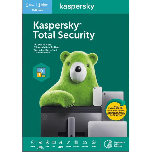 Kaspersky Total Security 1Kullanıcı 2022 Sürüm