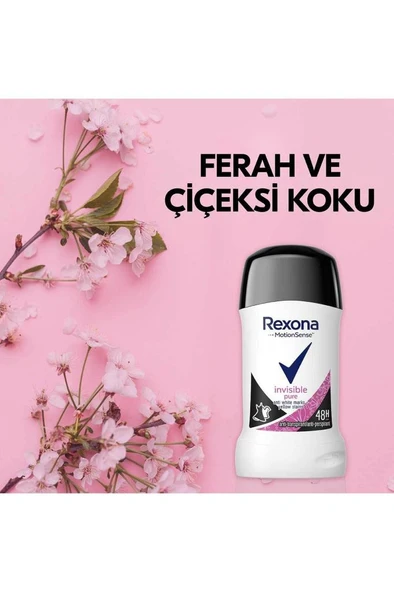 Rexona Motionsense Kadın Stick Deodorant Invisible Pure 40 ml X2 - 5