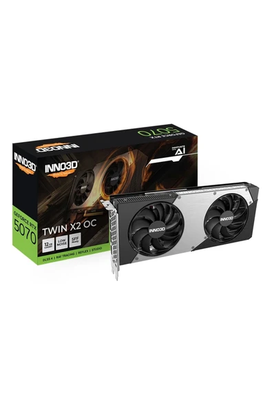 INNO3D GeForce RTX5070 Twin x2 OC 12GB 192Bit GDDR7 Ekran Kartı N50702-12D7X-195064N