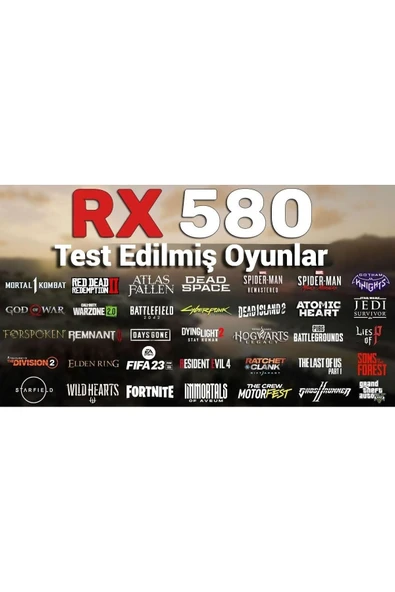 SNT Rx580g-b Rx 580 8gb Gddr5 Pcı Exp 3.0 256bit Siyah Kasa Ekran Kartı - 6