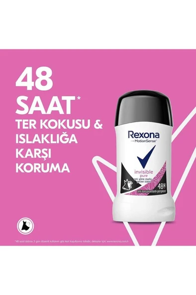 Rexona Motionsense Kadın Stick Deodorant Invisible Pure 40 ml X2 - 3