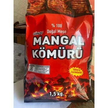Günay Mangal Kömürü 1.5kg Çıra + Eldiven Hediyeli