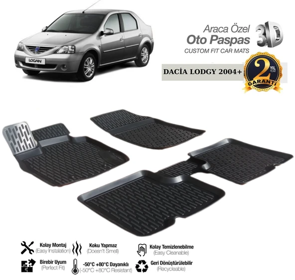 3.5D PASPAS SİYAH DACIA LODGY 2004+