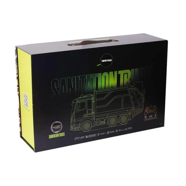 Çocuk HJ8003-1  Metal Kumandalı Çöp Arabası -Gepettoys