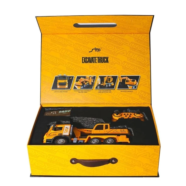 Çocuk HJ8001-2 Kumandalı  Metal  Excavate Truck -Gepettoys - 2