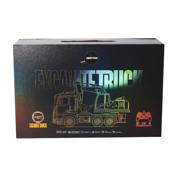 Çocuk HJ8001-2 Kumandalı  Metal  Excavate Truck -Gepettoys