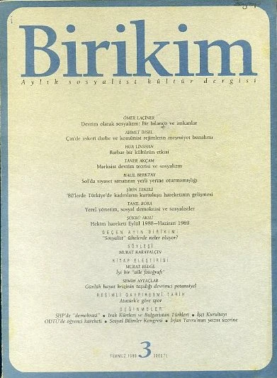 Birikim 3 Temmuz 1989