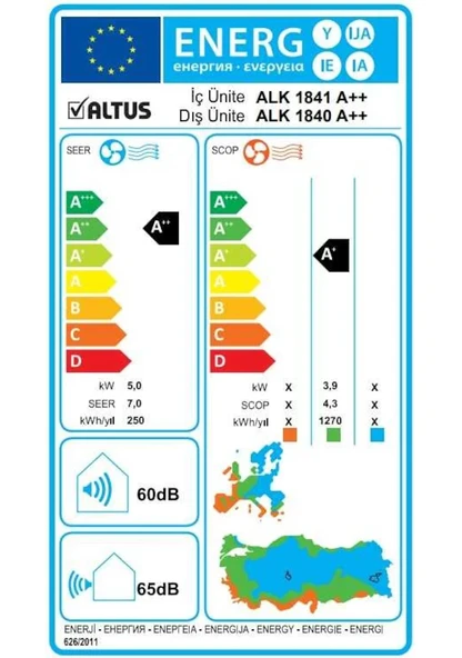 Altus ALK 1840 18000 BTU Inverter Duvar Tipi Klima - 4