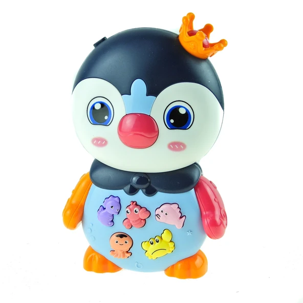 Oyuncak Penguen Işıklı Sesli Sevimli Penguen 16 Cm - 2