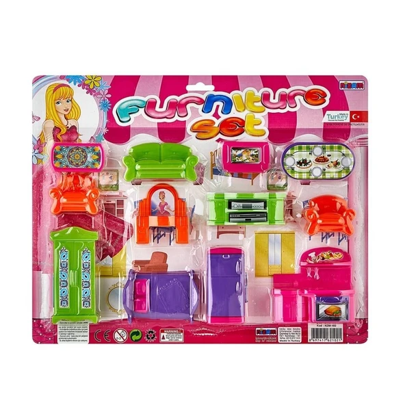 Çocuk NZM-102 Nizam, Mini Furniture - Büyük Eşya Seti / +3 yaş ürün görseli 1
