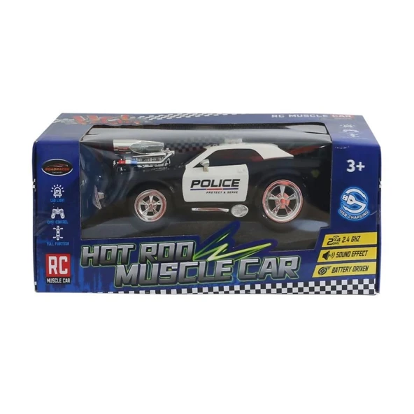 Çocuk MK8125B Kumandalı Sesli Işıklı Drift Polis Arabası 1:16 -Can Oyuncak - 2