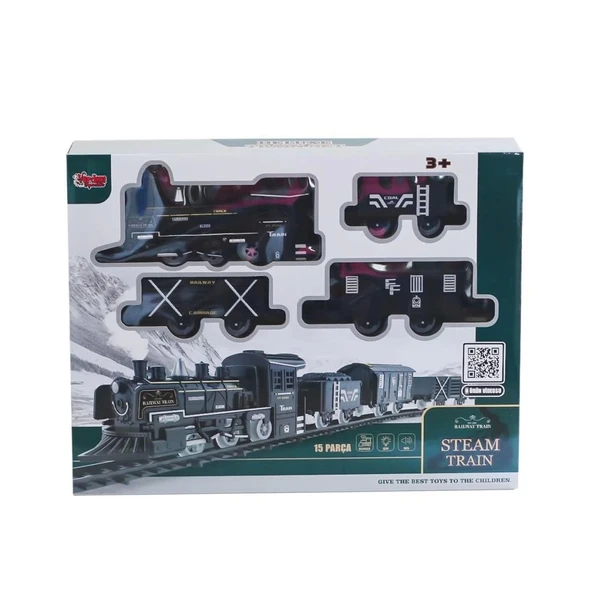 FNT FF-1603C-4C Sesli ve Işıklı Buharlı Tren Oyun Seti -Vardem Oyuncak - 2