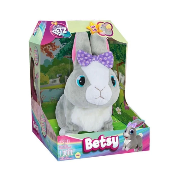 Çocuk 9586 Sesli ve Hareketli Peluş Tavşan Betsy -Sunman ürün görseli 1
