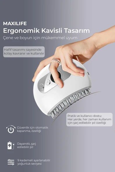 TMJ Masaj Cihazı – Isı, Titreşim ve TENS Pulse Özellikli Şarjlı Mini Masaj Aleti - 3