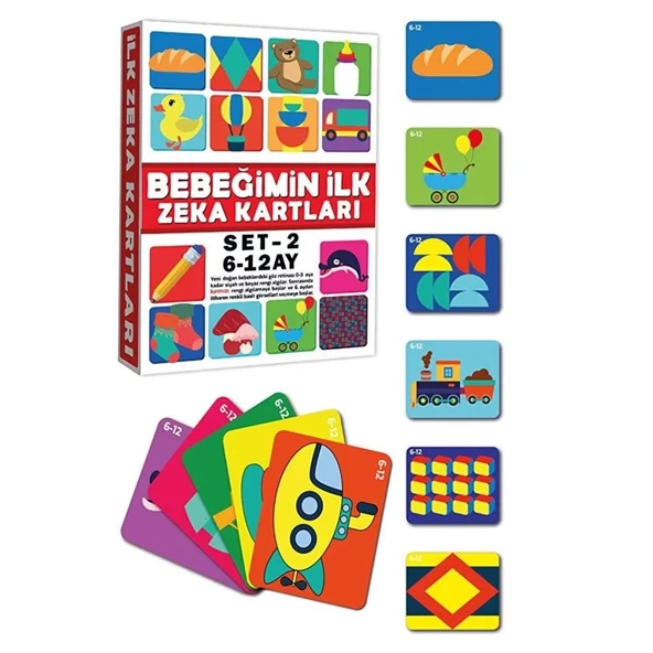 2205 Eğitici Kartlar 6-12 Ay Zeka Kartları -Dıytoys - 2