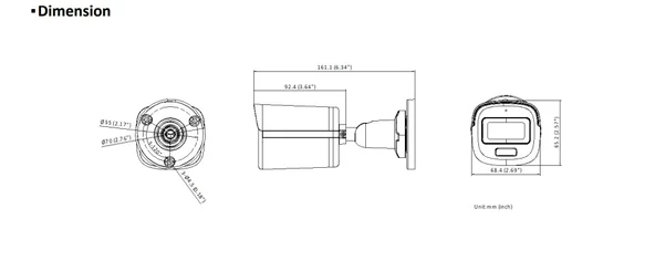 HIKVISION 3.6mm 2MP HD Mikrofonlu Gece Görüşlü Renkli Colorvu Bullet Kamera (İç ve Dış Mekana Uyumlu Ses Kayıtlı Dar Açı - 3