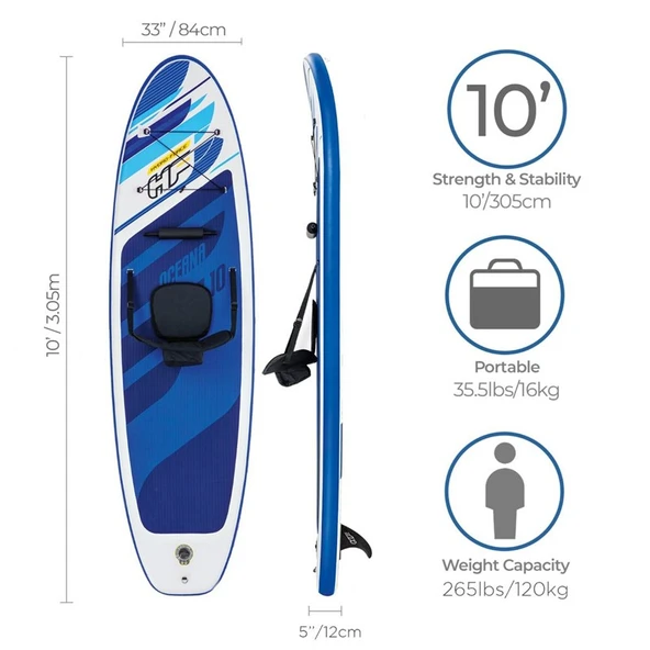 Bestway 65350 Hydro Force Oceana Şişme Kano Sörf Tahtası - 5