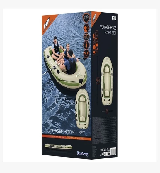 Bestway 65164 Voyager X3 Şişme Bot Set 294 X 137 Cm - 6