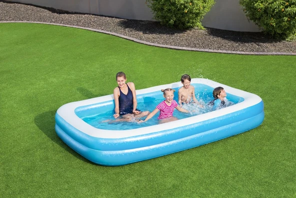 Bestway 54150 Şişme Aile Havuzu Pompa Hediyeli 305 cm x 183 cm x 46 cm - 3