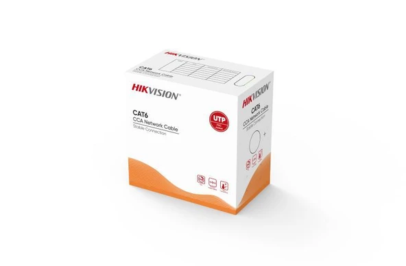 Hikvision DS-1LN6UU/CCAO-STD Cat6 U/UTP CCA Kablo Gri 305Mt