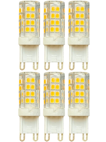 (6 Adet) Osaka 6W 3000K (Sarı Işık) G9 Duylu Led Kapsül Ampul