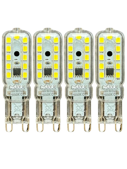 (4 Adet) Osaka 5W 6500K (Beyaz Işık) G9 Duylu Led Kapsül Ampul ürün görseli 1