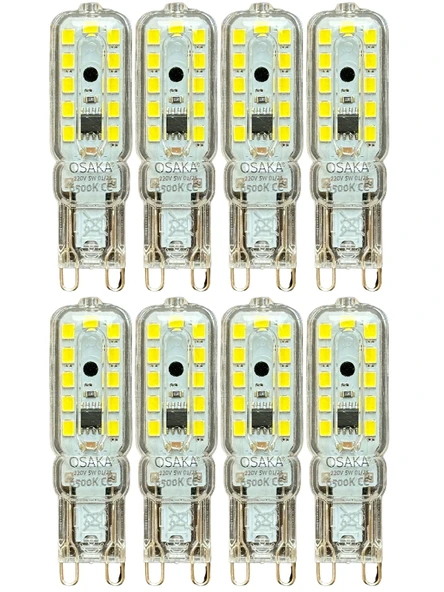 (8 Adet) Osaka 5W 6500K (Beyaz Işık) G9 Duylu Led Kapsül Ampul