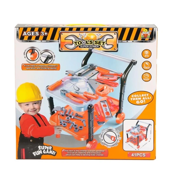 Çocuk 36778-53 Arabalı Tamir Seti 41 Parça -Karsan - 2