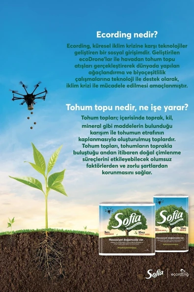 Sofia 32'li Üç Katlı tuvalet kağıdı - Beyaz - 4
