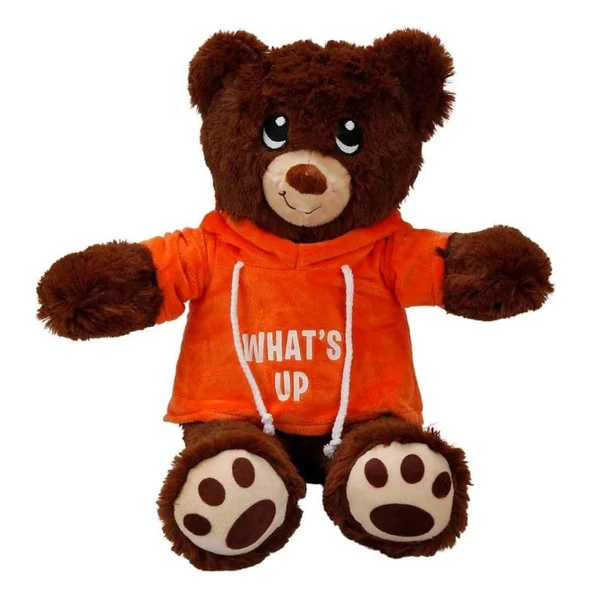 Çocuk Kapşonlu Peluş Ayı 30 cm. - Resim 5