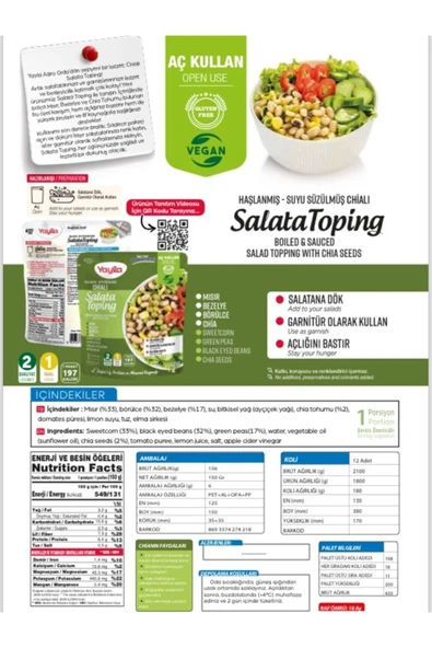Yayla Chialı Salata Toping 150 gr - 2