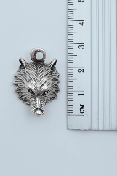 Tilki Gümüş Kaplama Örme Zincir Kolye - Resim 3