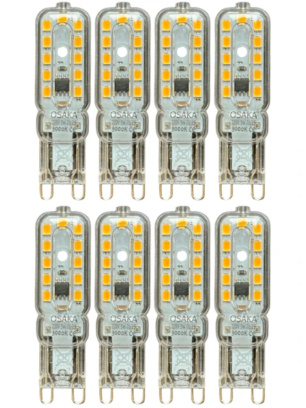 (8 Adet) Osaka 5W 3000K (Sarı Işık) G9 Duylu Led Kapsül Ampul