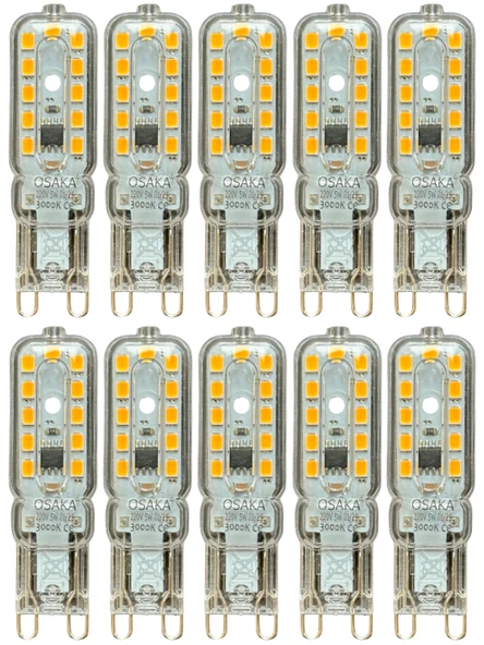 (10 Adet) Osaka 5W 3000K (Sarı Işık) G9 Duylu Led Kapsül Ampul