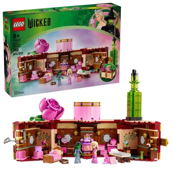 Çocuk 75683 Lego Wicked - Elphaba ve Glindanın Yurdu 740 parça +8 yaş