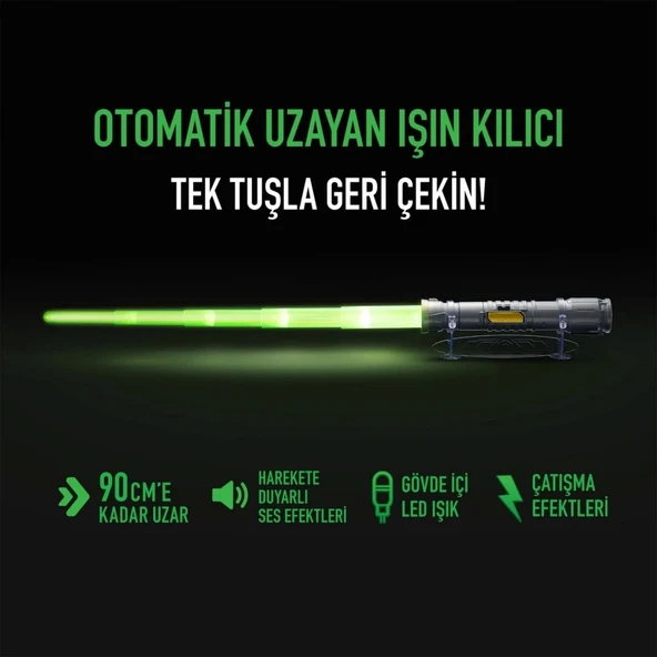 Çocuk Power Saber Işın Kılıcı Yeşil - 3