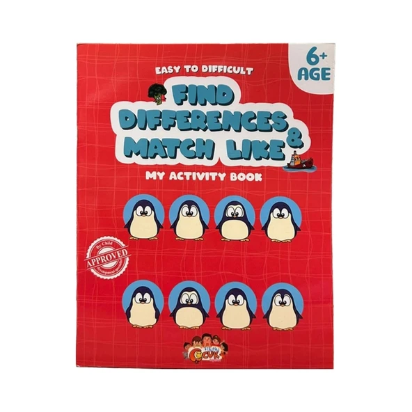 Çocuk Find Differences Matc Like My Activity Book ürün görseli