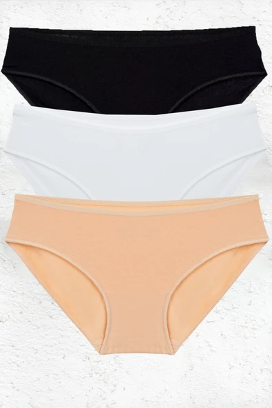 Bsm Kadın Modal 3Lü Bikini Külot 48333 - Resim 7