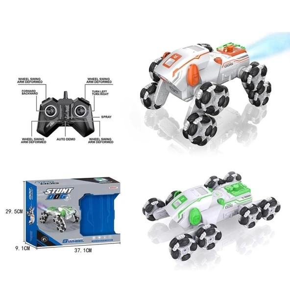 Buharlı 8 Teker Stunt Araba – Akrobatik Hareketler İçin Özel Tasarım - 3