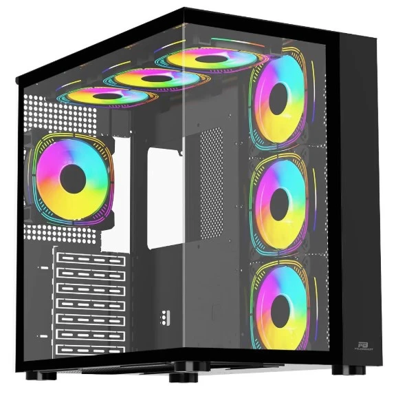 PowerBoost PB-SS02B Sea View USB 3.0, ATX 7 x ARGB Fanlı, Siyah Kasa (PSU Yok) - 3