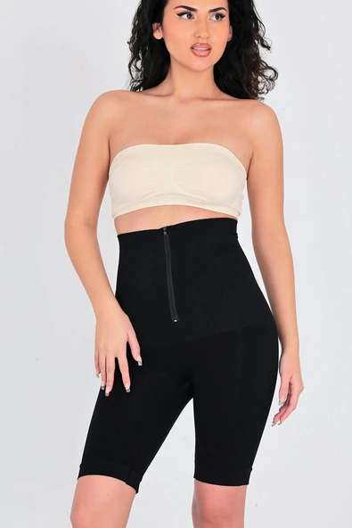 Doğum Sonrası Şekillendirici İz Göstermeyen Sıkılaştırıcı Kadın Fermuarlı Toparlayıcı Klasik Korse - Resim 3