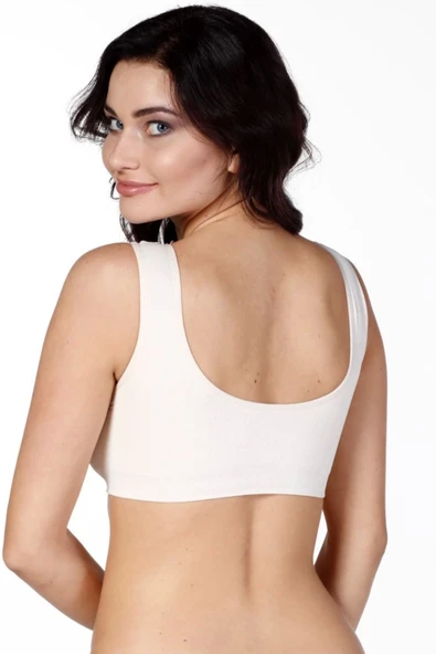 Özel Üretim Rahat Sıkılaştırıcı Toparlayıcı Şekillendirici Kadın Dikişsiz Kalın Askılı Pedli Bustiyer - 3