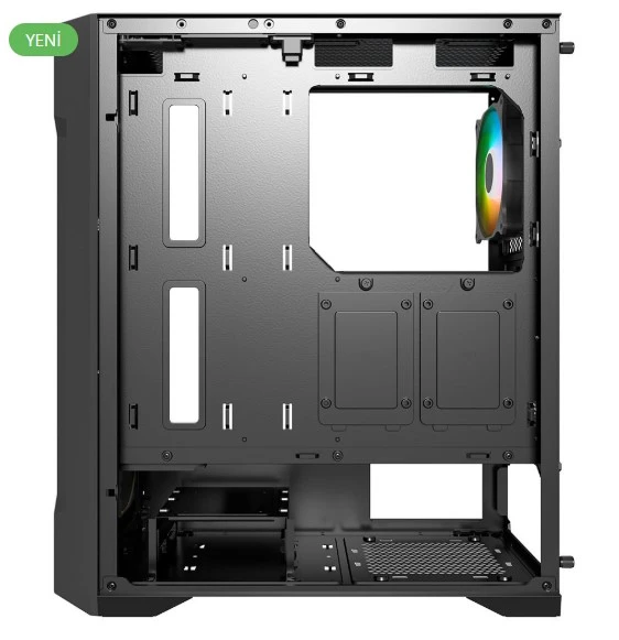 PowerBoost PB-PS6849B 650w 80+ Bronze USB 3.0 Mesh 4*12cm Rainbow Fanlı Mid-T ATX Gaming Siyah Kasa - 5