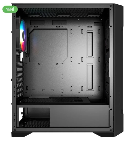 PowerBoost PB-PS6849B 650w 80+ Bronze USB 3.0 Mesh 4*12cm Rainbow Fanlı Mid-T ATX Gaming Siyah Kasa - 4