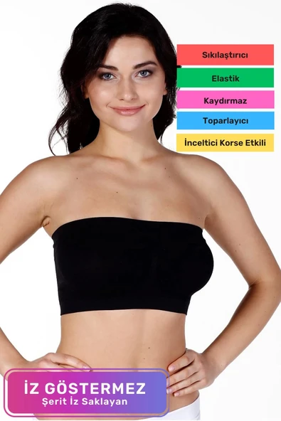 Özel Üretim Straples Sıkılaştırıcı Dikleştirici Şekillendirici Toparlayıcı Kadın Dikişsiz Bondeo Askısız Sütyen