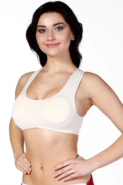 Özel Üretim Sıkılaştırıcı Toparlayıcı Esnek Rahat Şekillendirici Kalın Askılı Sporcu Pedli Bustiyer - Resim 2