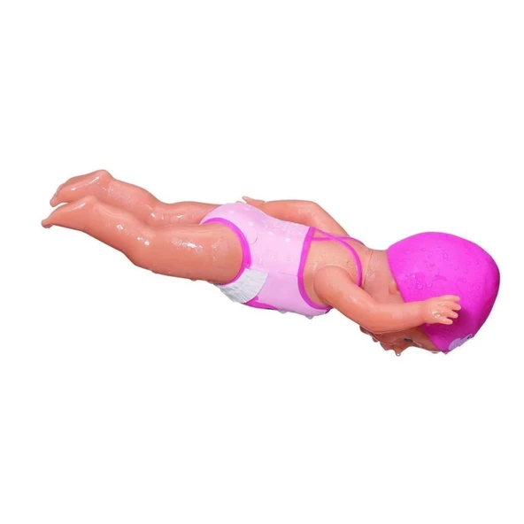 Yüzen Bebek Oyuncak 30 cm Suya Dayanıklı Eğlenceli Bebek Oyuncağı - 5