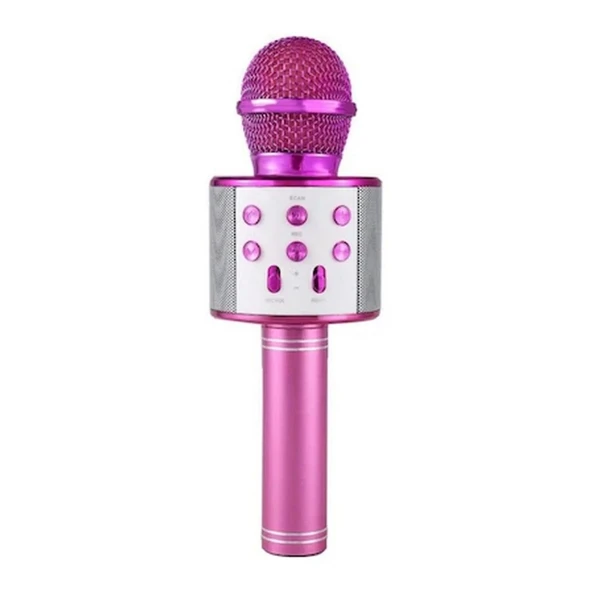 Karaoke Mikrofon Kablosuz Bluetooth Şarjlı Eğlenceli Çocuk Müzik - Resim 4
