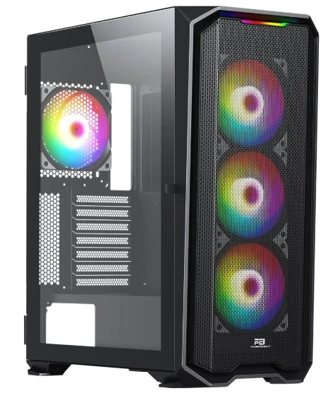 PowerBoost PB-P3720B 850w 80+ Bronze USB 3.0 ATX Mesh RGB fan siyah Kasa