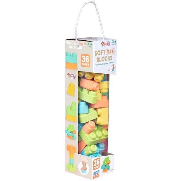 Soft Maxi Bloklar 36 Parça Renkli LEGO Uyumlu Set